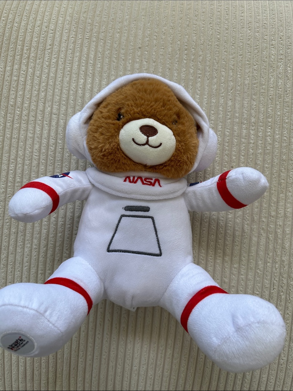 Kennedy Space Center 10 in Plush Astronaut Bear in White NASA Logo Suit